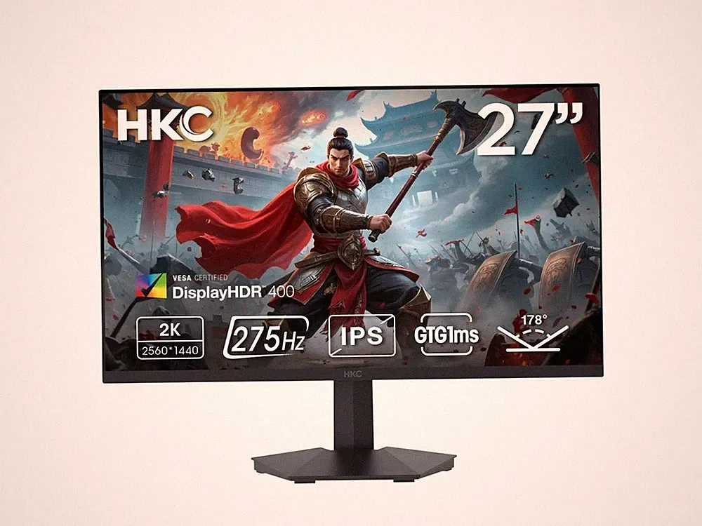 HKC G27H4D 27" QHD Fast IPS Gaming Monitor – 2560×1440, 275Hz, 1ms DIC, HDR400