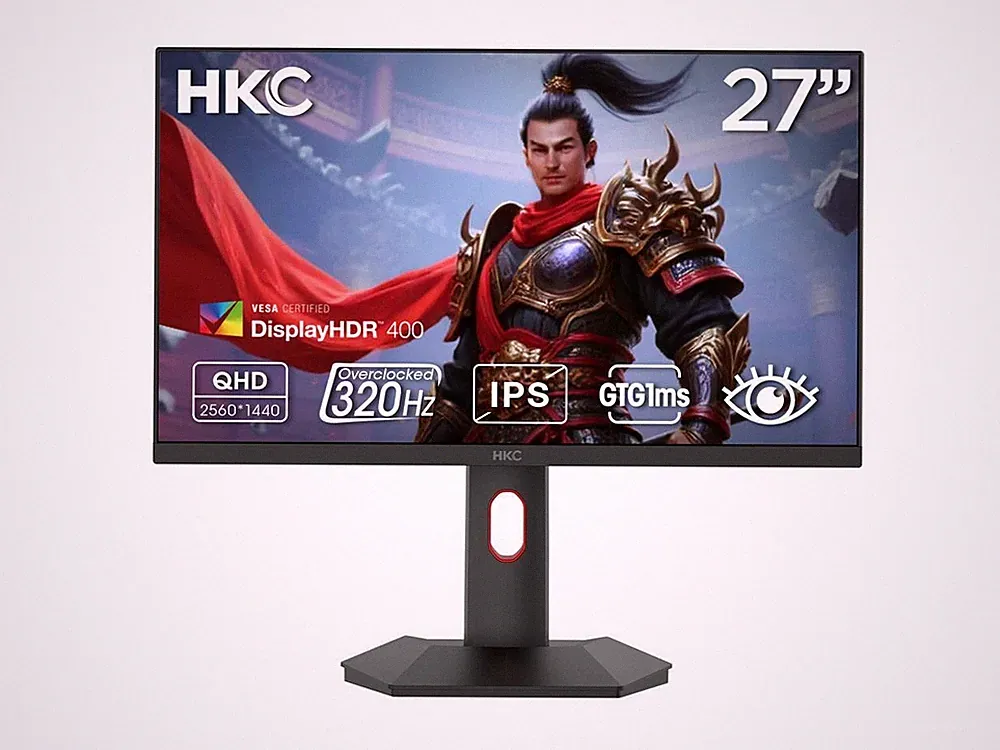 HKC G27H4P 27" Fast IPS Gaming Monitor WQHD 2560×1440 320Hz 1ms DIC HDR400 95% D