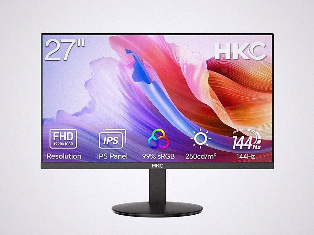 HKC V2718S 27" 1920 x 1080 144Hz FHD IPS Gaming Compuer Monitor, 1080P Display w