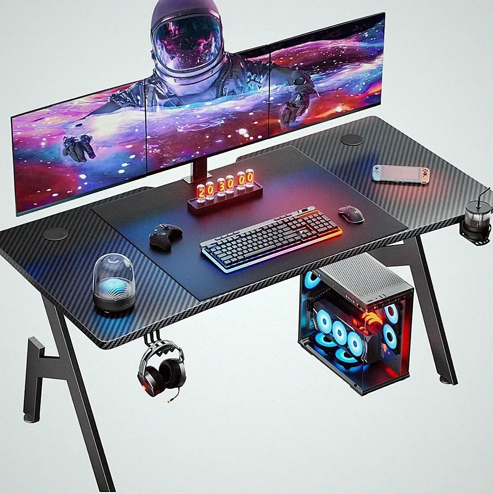 HLDIRECT 32/40/47/55 Inch Gaming Desk Gamer Table Computer Desk PC Workstation