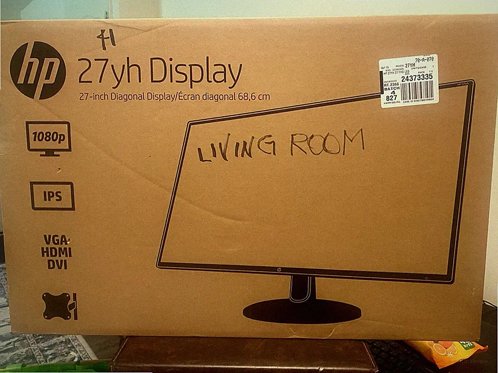 HP 27yh 27 inch Widescreen 1920x1080 FHD IPS LED LCD Monitor 3UA74AA - NIB - HTF