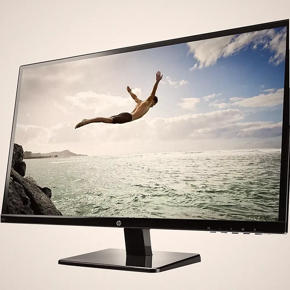 HP DELL 27" LCD LED Widescreen Monitor DP DVI 1080p W/ STAND CABLE FHD
