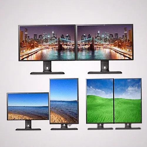 HP Dell 2x 22" 23" 24" LCD Widescreen 1920x1080p Monitor Gaming Media Office VGA