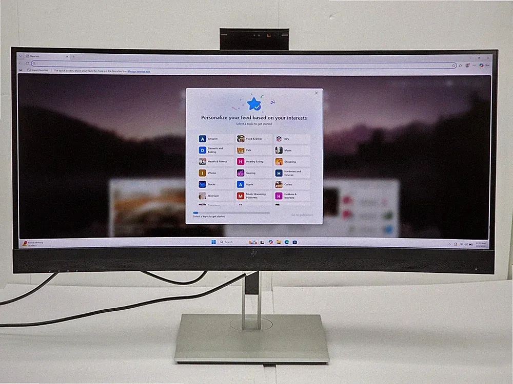 HP E34m G4 34" WQHD Curved Monitor 21:9 75Hz USB-C, DisplayPort, HDMI, Camera