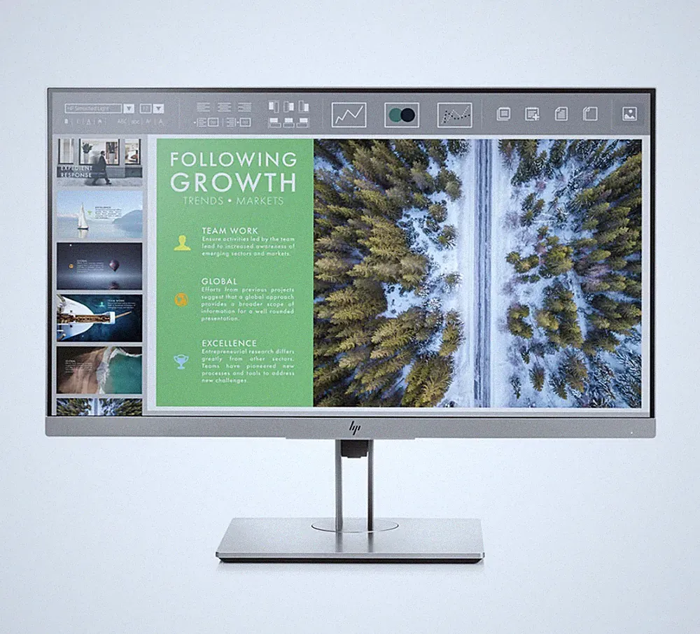 HP EliteDisplay E243 24" Monitor 60Hz 5ms FHD DP HDMI For Productivity Gaming