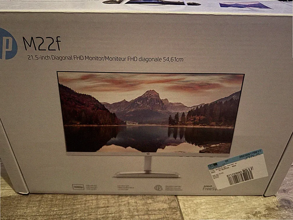 HP M22f 21.5in FHD 1080p IPS LED Monitor 75Hz AMD FreeSync Silver