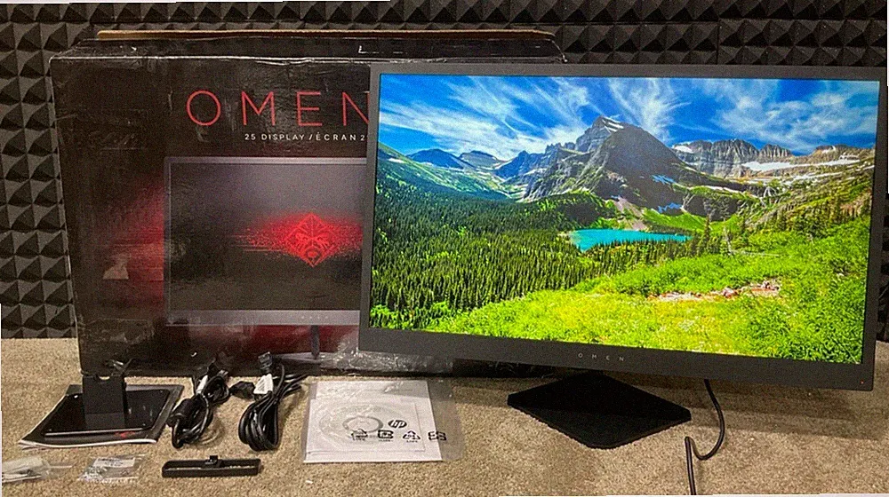HP Omen 25" Gaming Monitor Z7Y57AA#ABA ✨🔥✨NEW! OPEN BOX! FULLY FUNCTIONAL!✨🔥✨