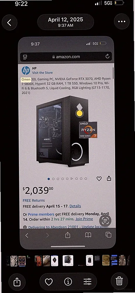 HP OMEN 30L Gaming PC RTX 3070 Ryzen 7 5800X 32GB RAM 1TB SSD +Ultrawide Monitor