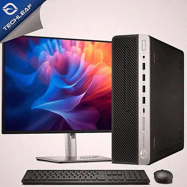 HP Windows 11 Desktop PC i5 9th, up to 32GB RAM, 4TB SSD, 27" Monitors, WiFi
