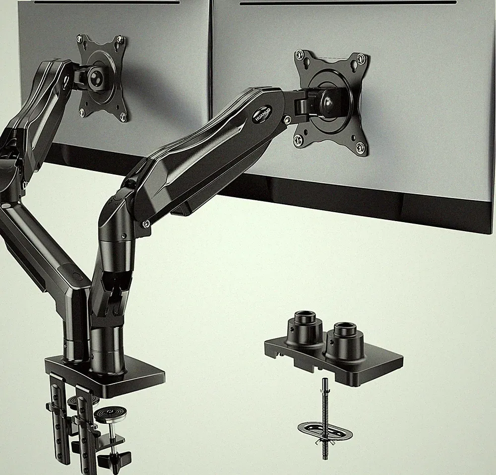 Huanuo Dual Monitor Stand Full Motion Desk Mount for 13-32 Inch Screens