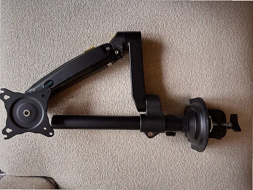 HUANUO Single Monitor Arm, Adjustable Desk Mount for 13-34 inch Screens, Holds 1