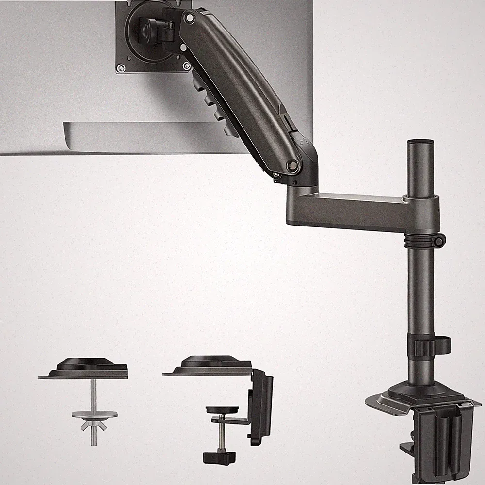 HUANUO Single Monitor Arm, Adjustable Desk Mount for 1334 inch Screens, Holds...