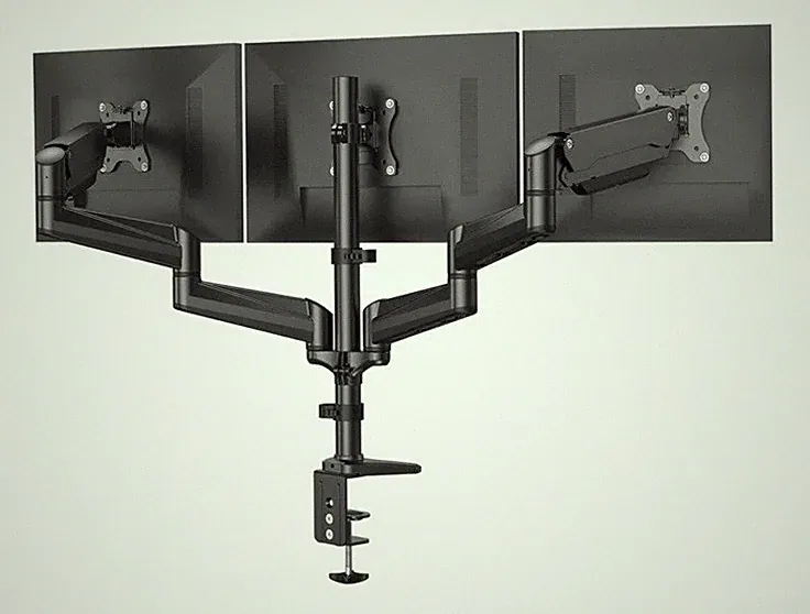 HUANUO Triple Monitor Mount for 17 to 32 inch Screens, Adjustment Gaming