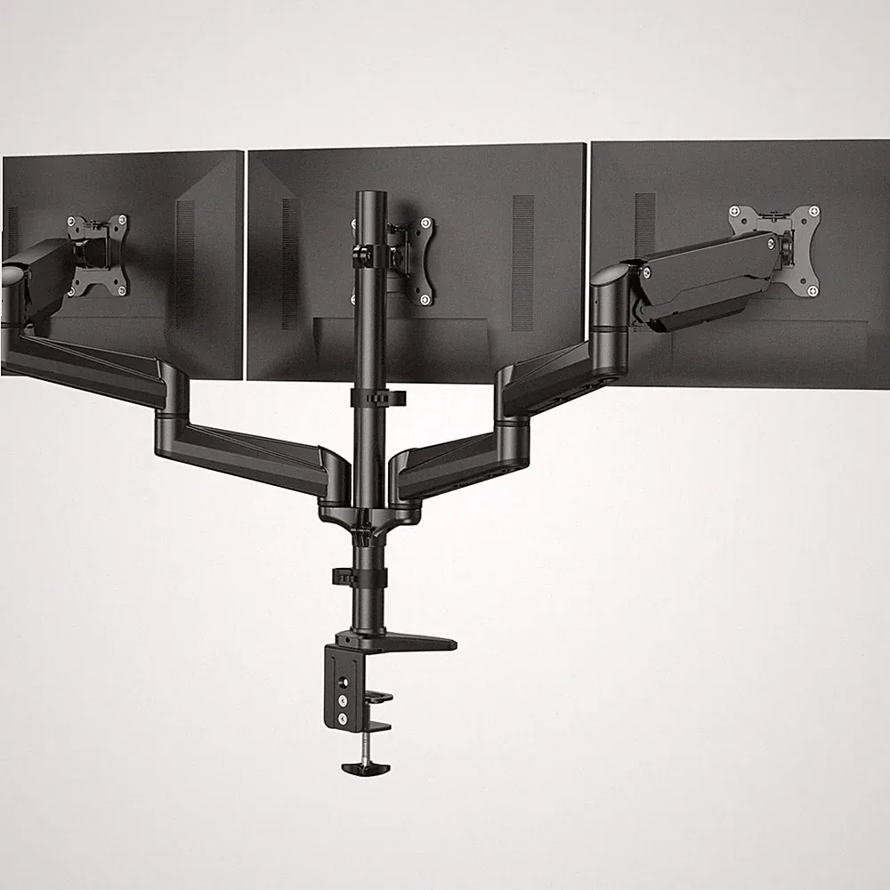 HUANUO Triple Monitor Mount for 17 to 32 inch Screens, Adjustment Gaming Trip...