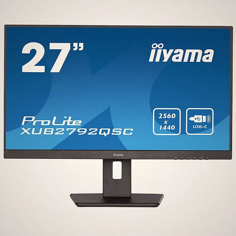 IIYAMA 27" ProLite WQHD USB-C PD65W w/Speakers IPS Monitor Black XUB2792QSC-B5