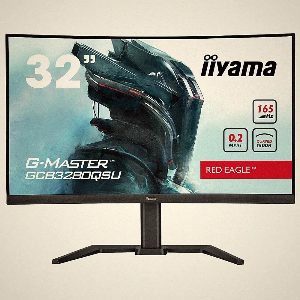 IIYAMA 31.5" G-Master WQHD VA 165Hz 0.2ms 1500R Gaming Curved Monitor 350 cd/m2