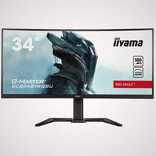 IIYAMA 34" G-MASTER VA UWQHD 180Hz 0.3ms Curved Gaming Monitor GCB3481WQSU-B1
