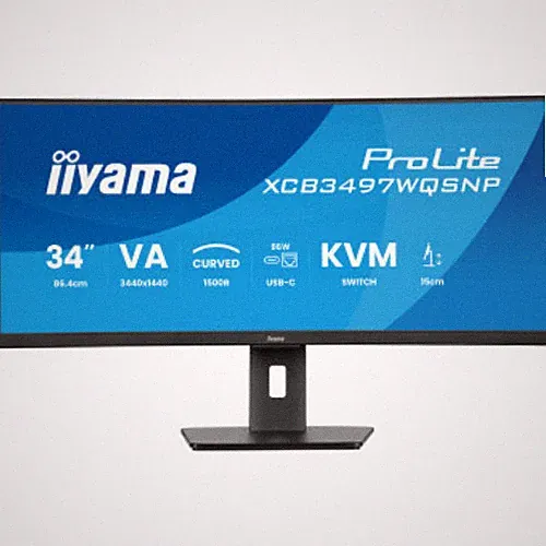 IIYAMA 34" ProLite VA UWQHD 120Hz 0.4ms 1500R Curved Monitor XCB3497WQSNP-B1