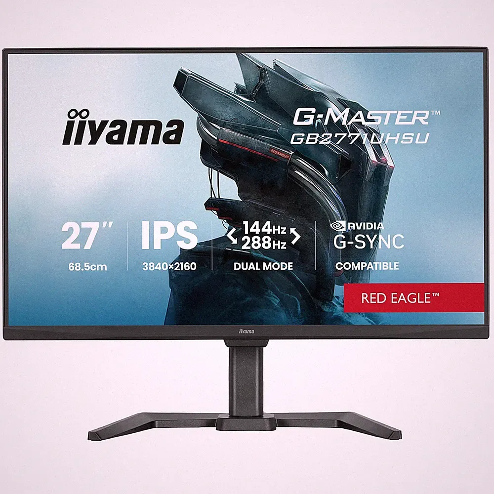 iiyama G-Master 27" 4K 144Hz FHD 288Hz Dual Mode IPS Gaming Monitor GB2771UHSU-B