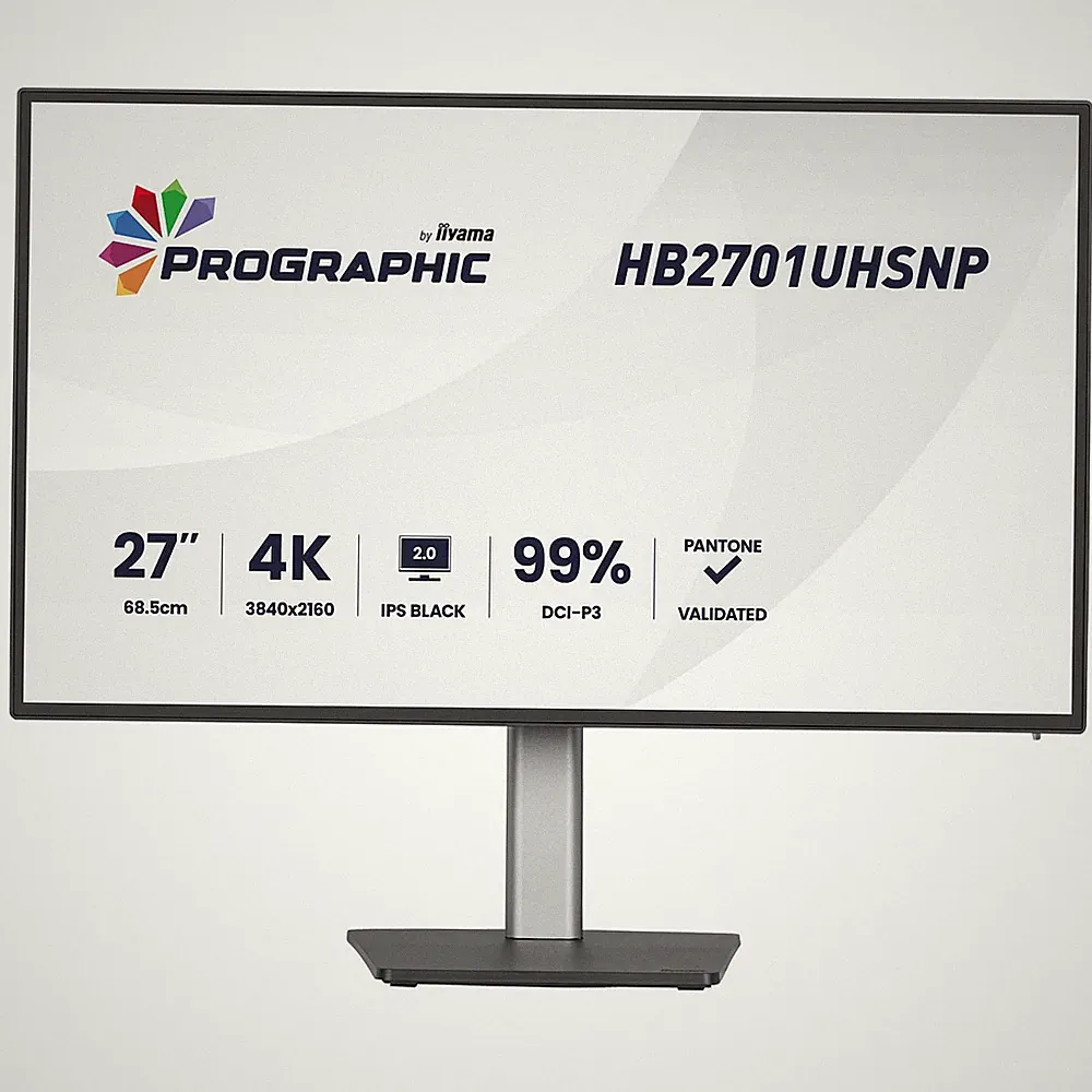 iiyama ProGraphic 27 4K UHD IPS Black Monitor USB-C PD 96W KVM HB2701UHSNP-B1