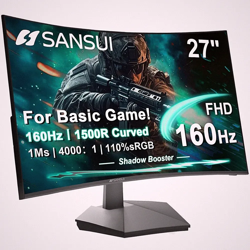 Immersive 27" 1500R Curved Monitor 160Hz FPS/RTS Gaming