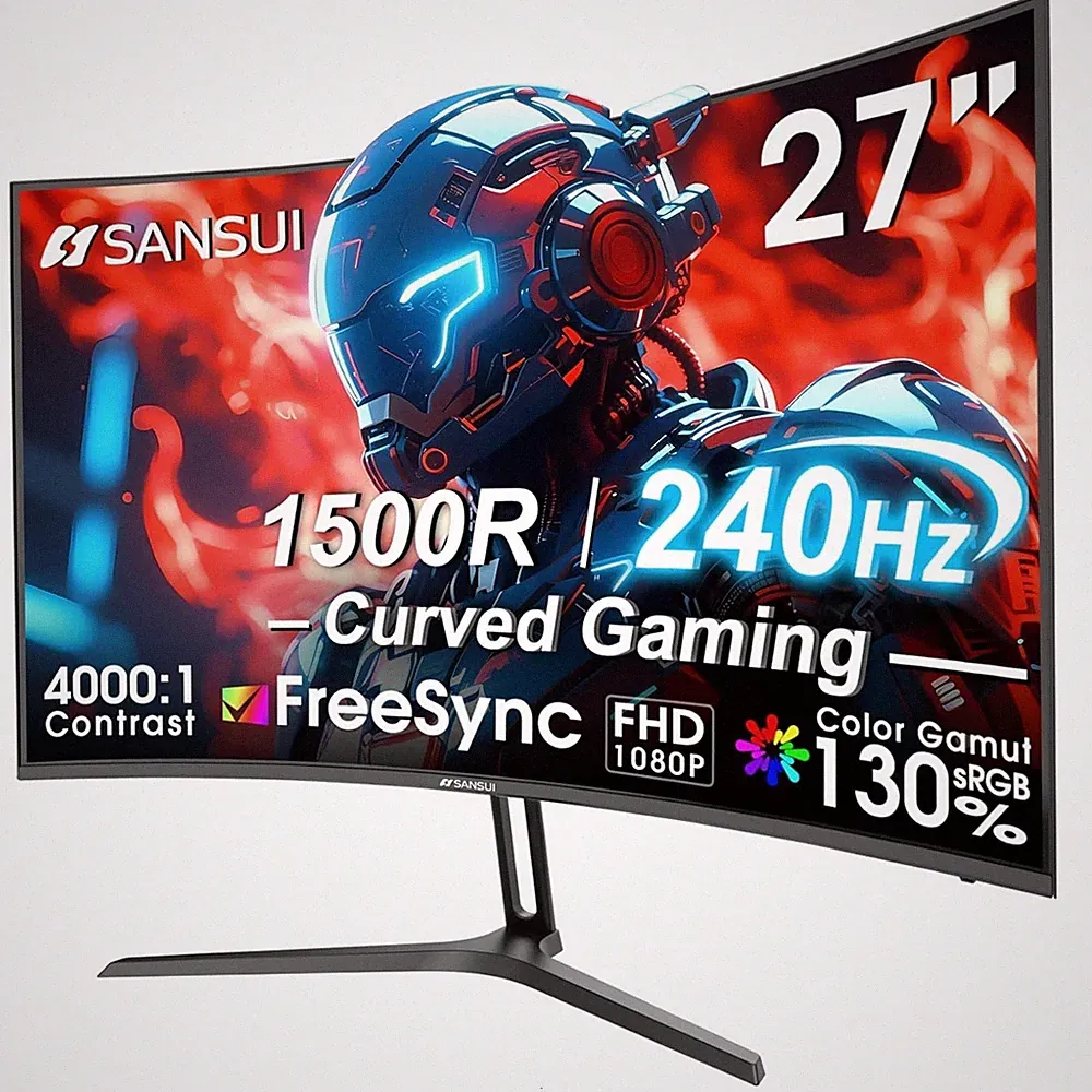 Immersive 27" 240Hz Gaming Monitor, 130% sRGB, FreeSync