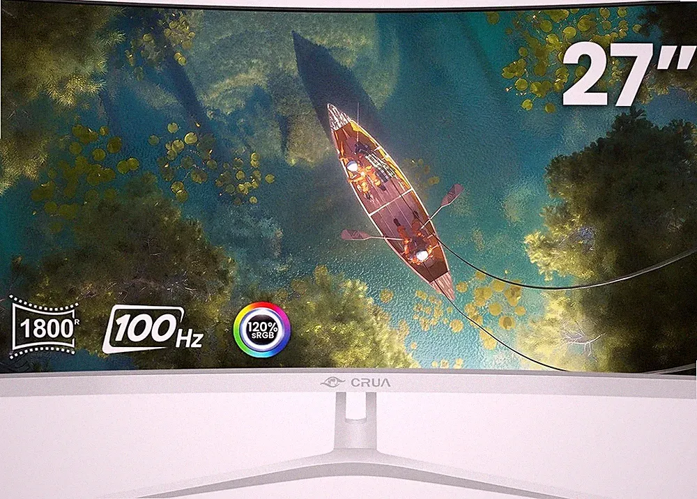 Immersive 27" Curved FHD Monitor - 100Hz, 3000:1 Contrast, for Gaming & Work