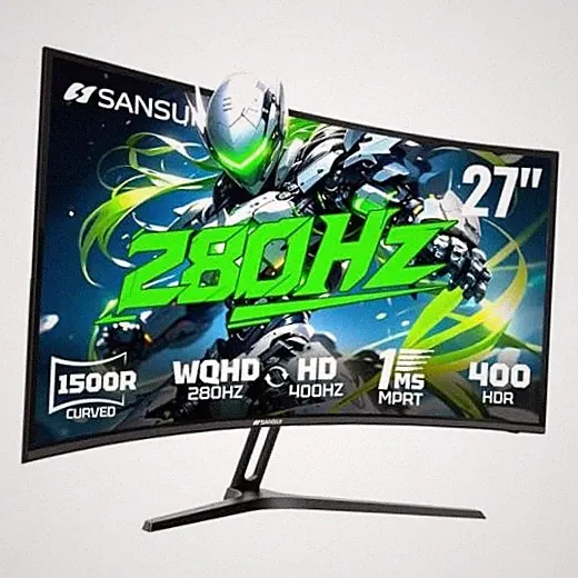 Inch 280Hz Curved Gaming Monitor,WQHD 280Hz / HD 400Hz Dual Mode, 27