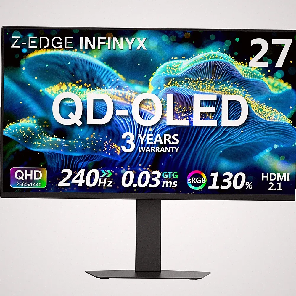 INFINYX X27 27" 2K 2560x1440 240Hz 0.03ms OLED Gaming Monitor, Adjustable Stand