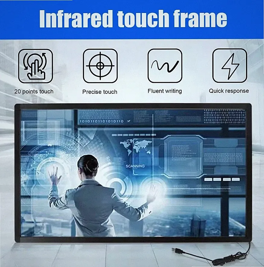 Infrared (IR) 70" Touchscreen Overlay (Fits over 70" screen)