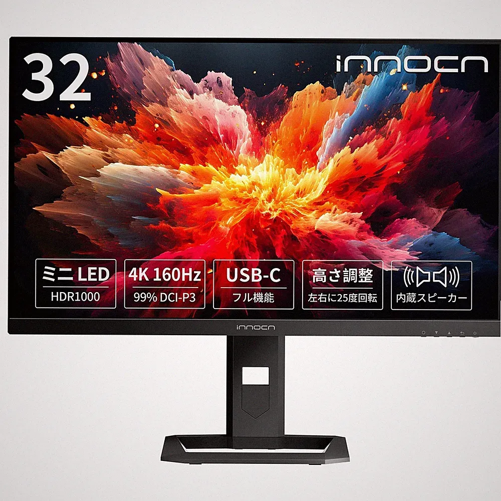INNOCN 32 Inch 4K 160Hz Fast IPS GamingMonitor HDR1000 2304 1ms LED Monitor Q...