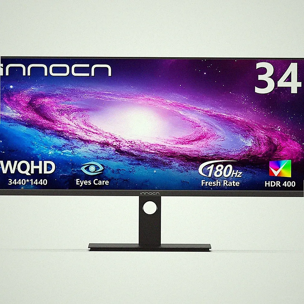 INNOCN 34" Ultrawide Monitor WQHD 3440 x 1440P 180Hz IPS PC Adaptive-Sync G-S...