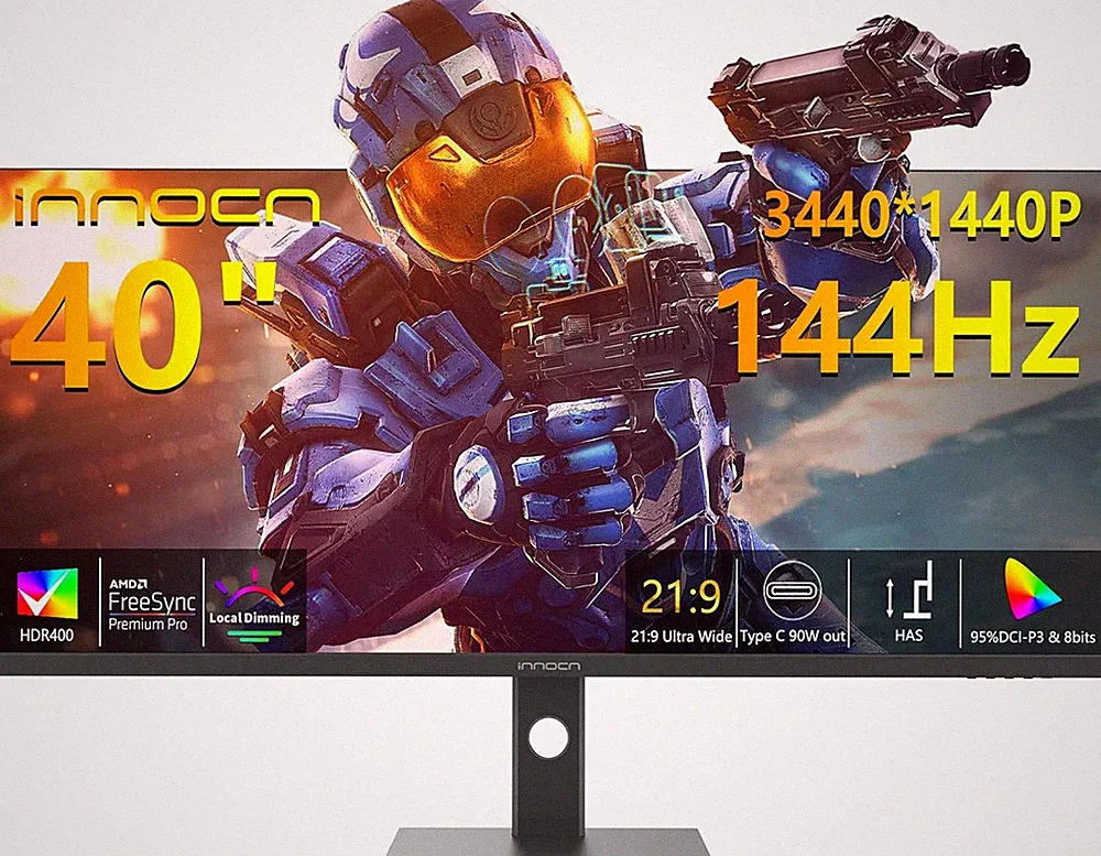 INNOCN 40" WQHD 3440 x 1440P 144Hz Ultrawide Monitor Gaming FreeSync HDR400 21:9