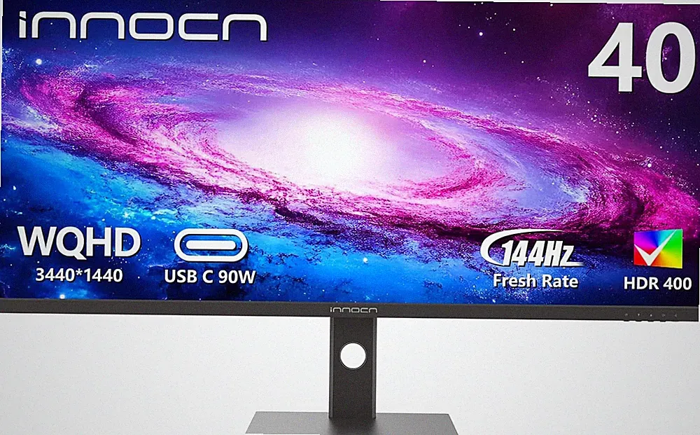 INNOCN 40C1R Ultrawide Monitor 40" WQHD 3440 X 1440P 144Hz Freesync Premium HDR4
