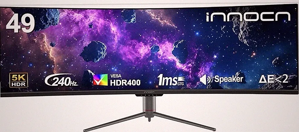 INNOCN 49" Curved 32:9 5120x1440 240Hz 1ms HDR400 Monitor HDMI 2.1