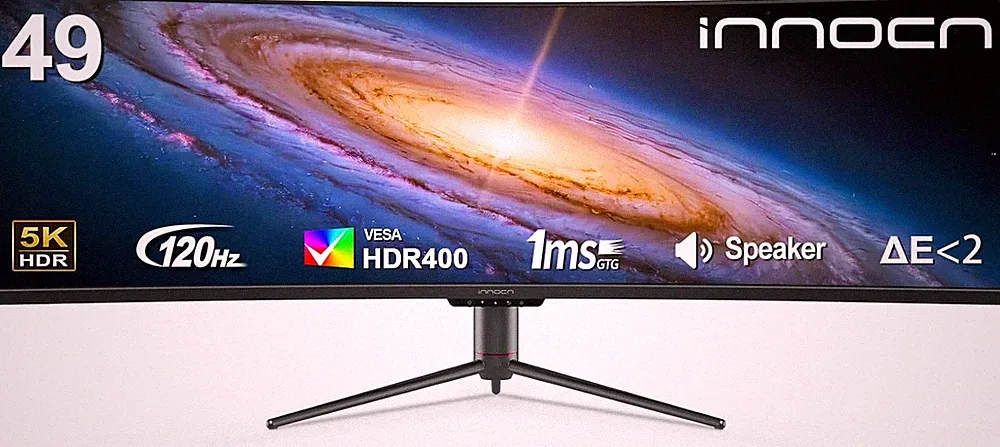 INNOCN 49" Curved Monitor Ultrawide Gaming 5K2K 120Hz 32:9 QHD 5120 X 1440P Comp