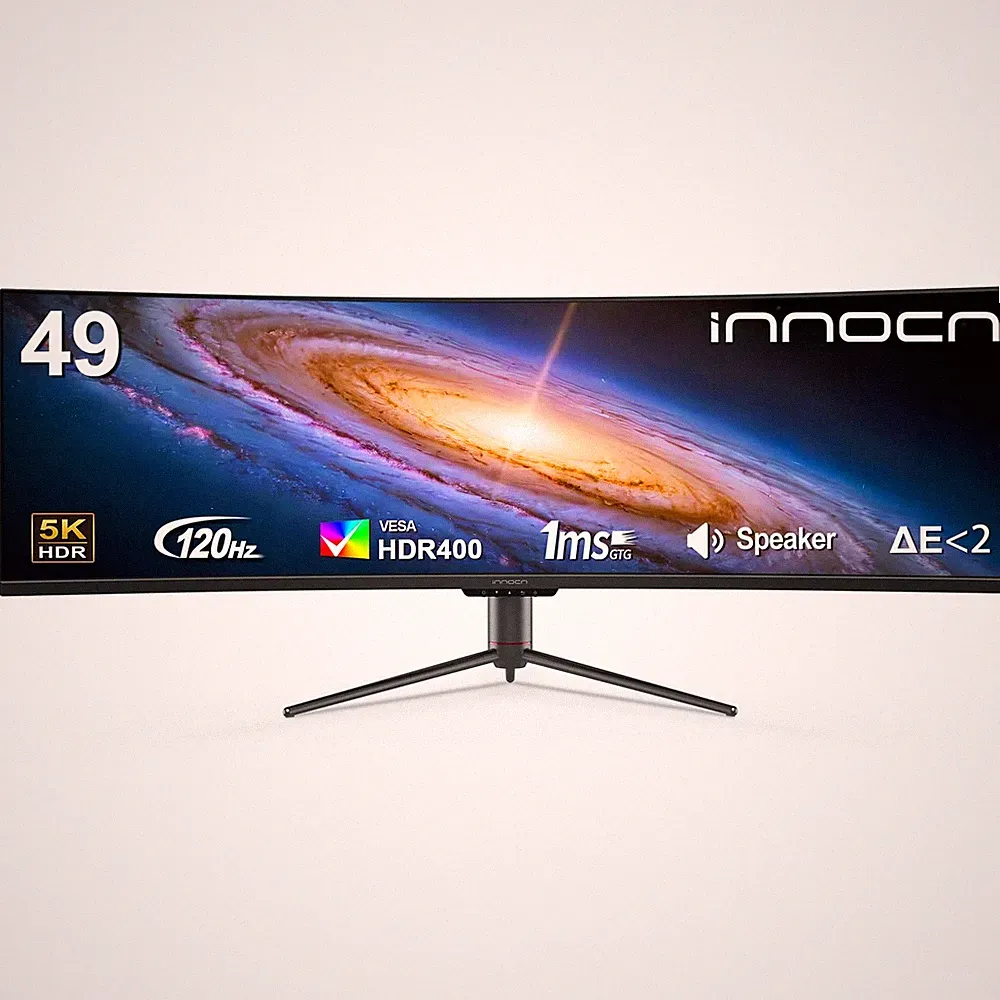 INNOCN 49" Curved Ultrawide Gaming Monitor 5K2K 120Hz 32:9 HDR400 USB-C Black