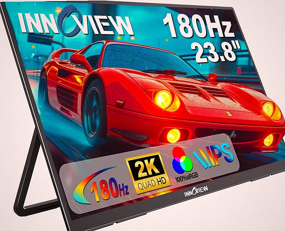 INNOVEVIEW 23.8" 2K Quad HD IPS Monitor 180Hz 100% sRGB Black