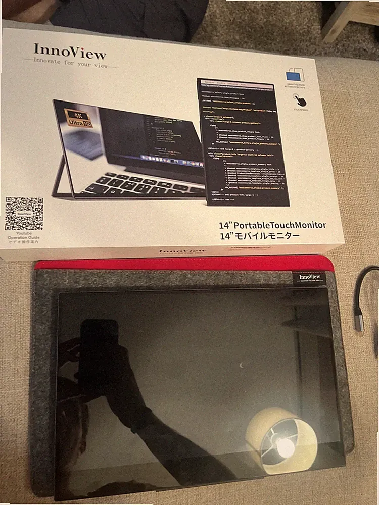 InnoView 14" 4K Ultra HD Portable Monitor Laptop Mac Switch Open Box