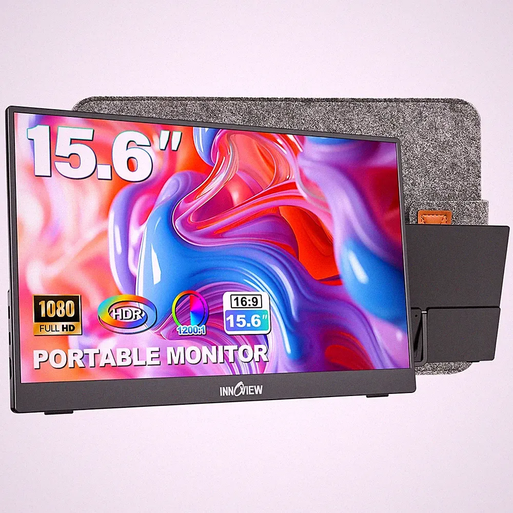 InnoView Portable Monitor 15.6 1080P for Laptop with Protective Sleeve, Built...