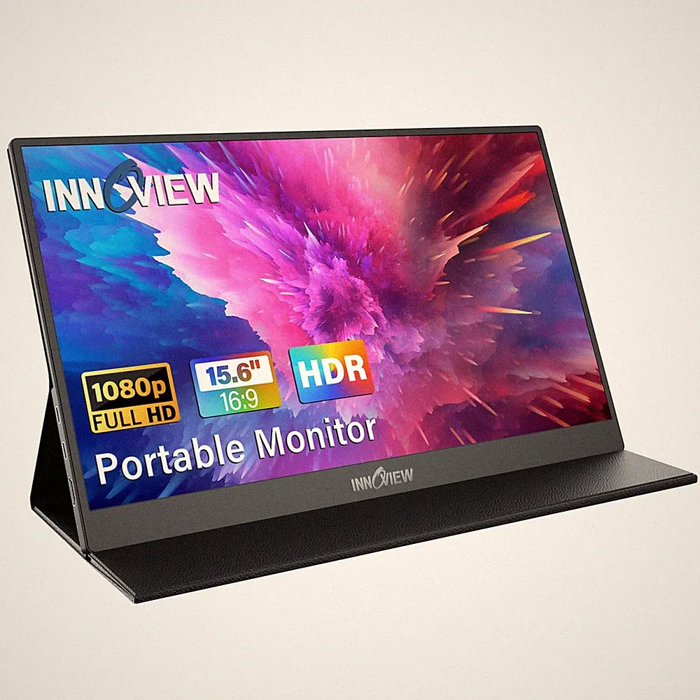 InnoView Portable Monitor, 15.6 Inch FHD 1080P HDMI USB C inches, Black