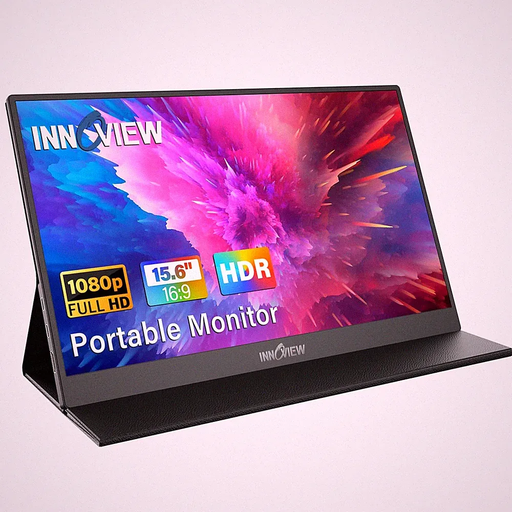 InnoView Portable Monitor, 15.6 Inch FHD 1080P HDMI USB C inches, Black