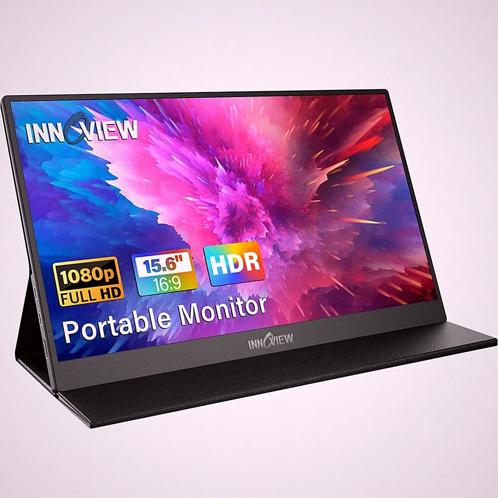 InnoView Portable Monitor, 15.6 Inch FHD 1080P HDMI USB C Second External Mon...