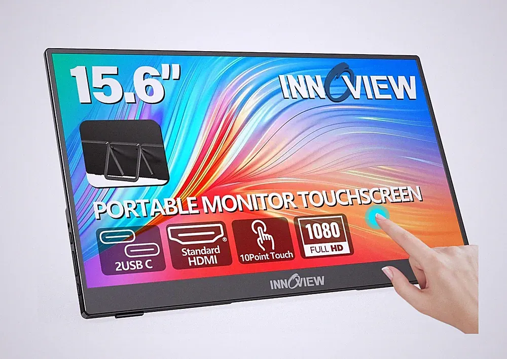 InnoView Portable Monitor Touchscreen 15.6" 1080P 10-Point Touch Screen Monit...