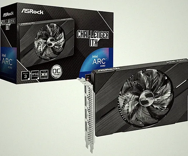 Intel Arc A380 Challenger ITX 6GB OC Graphics Card | Single Slot ITX | 2250 M...
