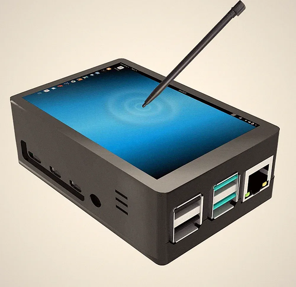 JUN-ELECTRON for Raspberry Pi 4 Touch Screen with Case, 3.5 inch Touchscreen...
