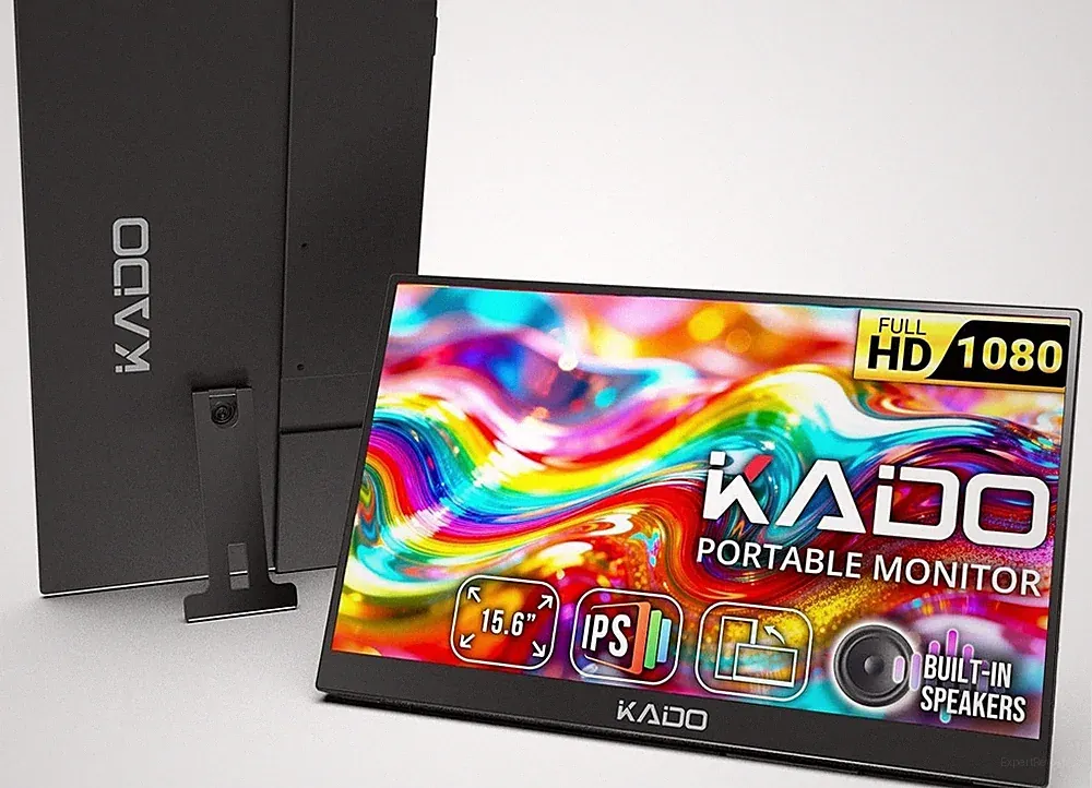 Kado 15.6" FHD Portable Monitor for Laptop 1080p Second Display IPS Kickstand