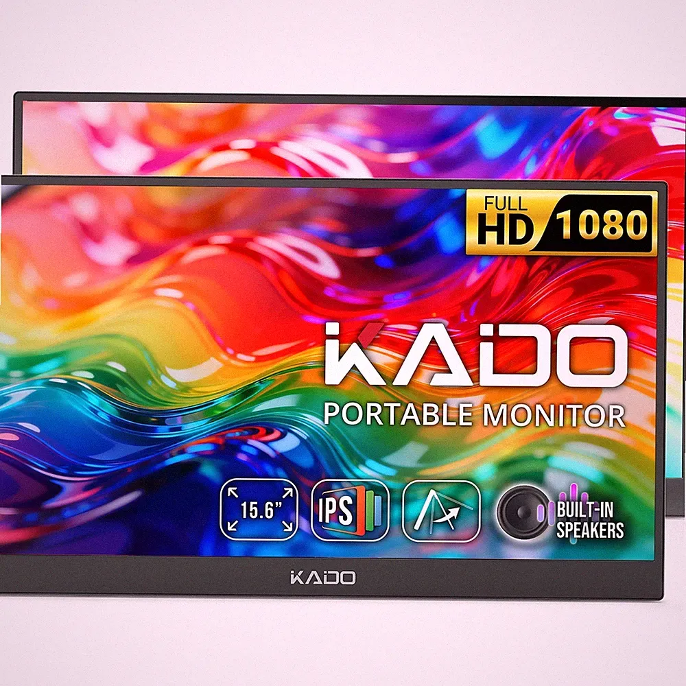 Kado Dual 2-Pack Portable Monitor 15.6-inch FHD 1080p Kickstand IPS Display
