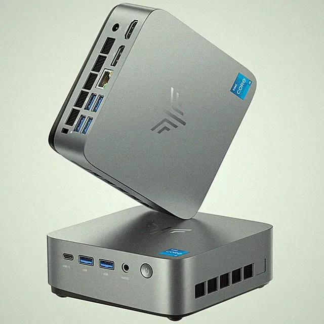 KAMRUI P3 Mini PC Intel i5-12450H 8C/12T, 24GB LPDDR5 512GB SSD Win11 Pro Wifi6