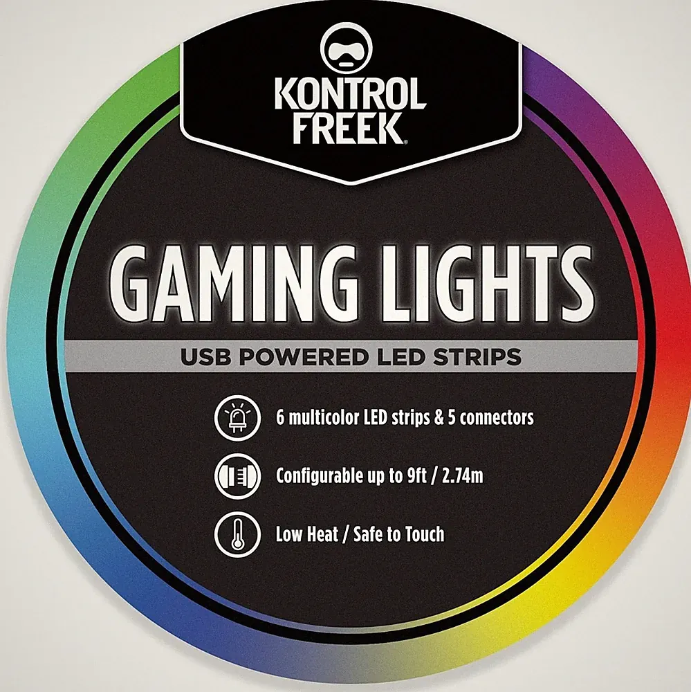 KontrolFreek Gaming LED Strip Lights - USB - Expands up to 9 FT - 2x Pack - NEW!